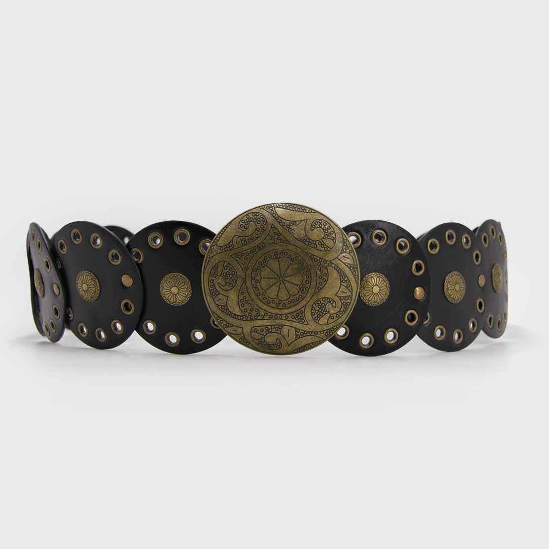 Cinturón Boho Negro/Dorado