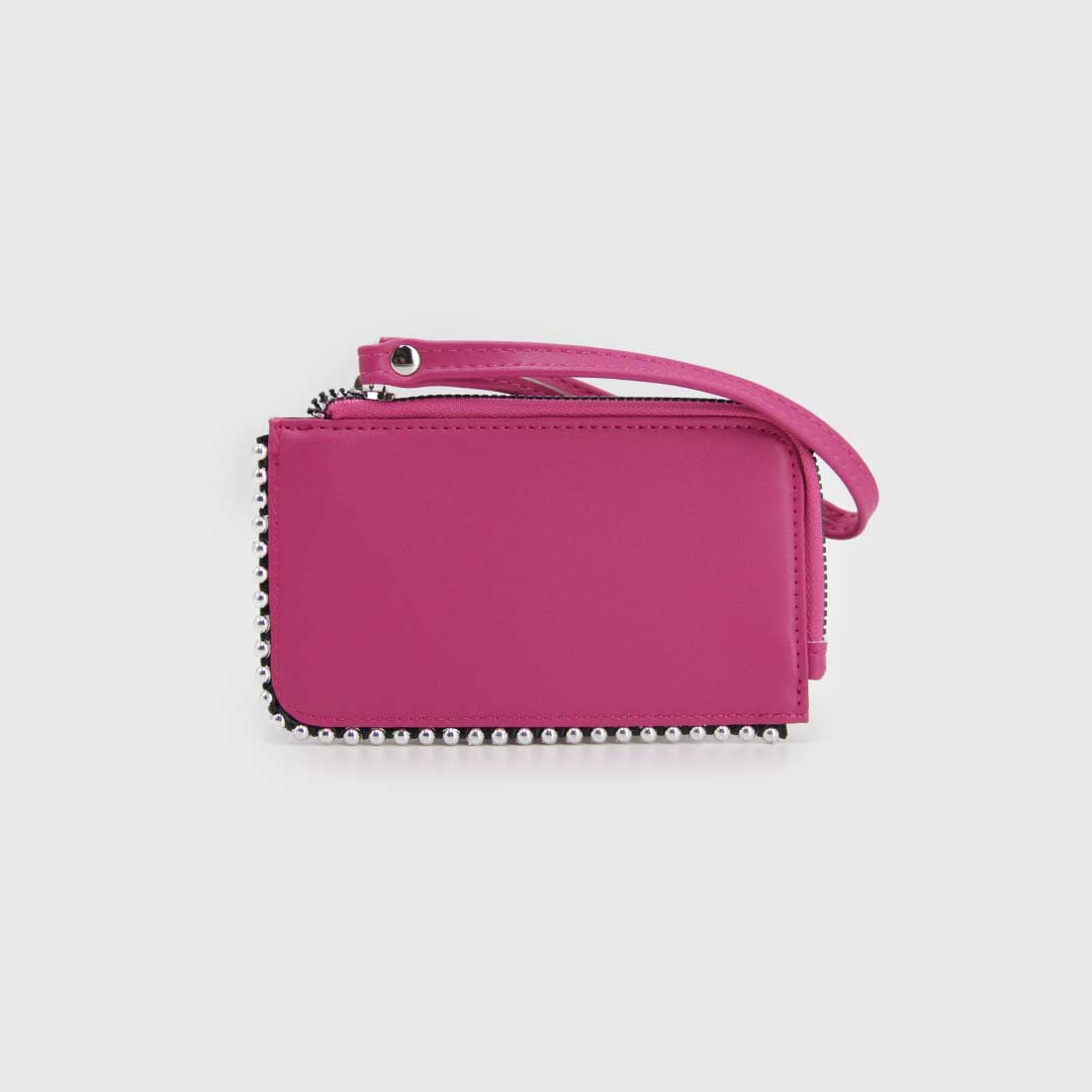 Tarjetero billetera tachas | Fucsia