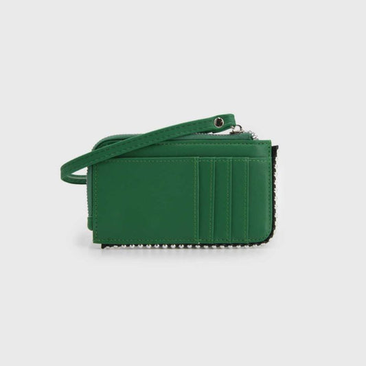 Tarjetero billetera tachas | Verde