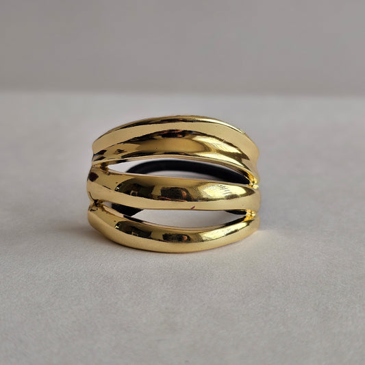 Ponny Cuff Hair Baño de oro 18k