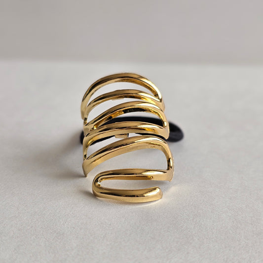 Ponny Cuff Hair Baño de oro 18k